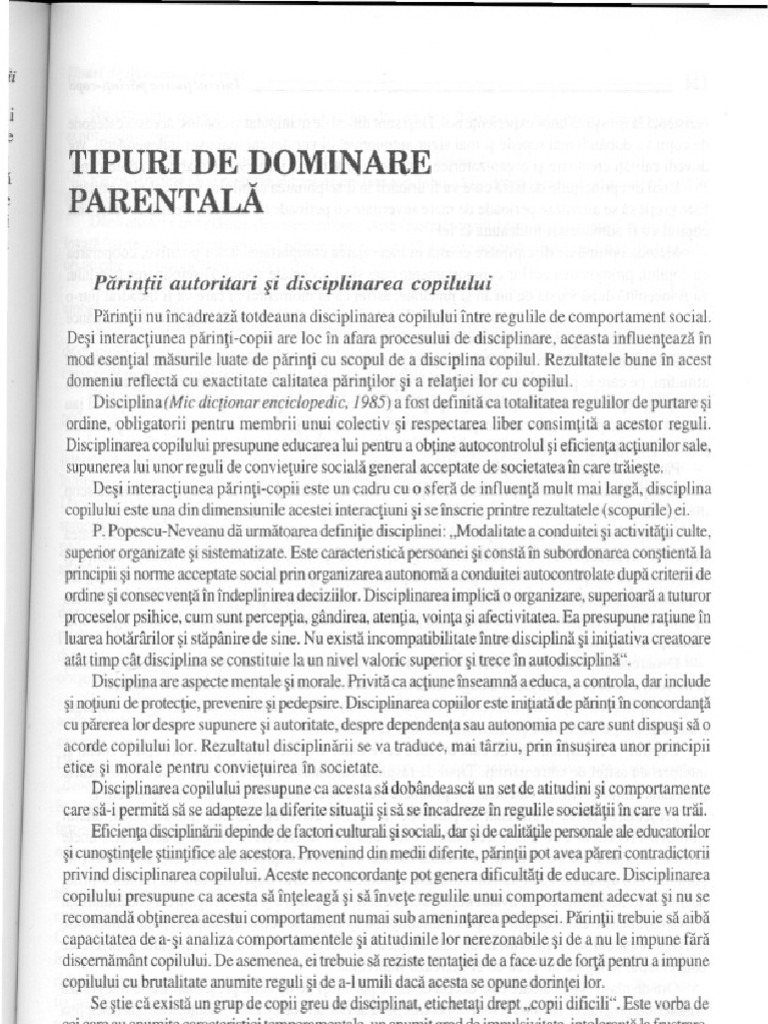 Tipuri de Dominare Parentala | PDF