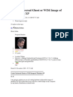 Create Universal Ghost or WIM Image of Windows XP