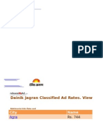 Dainik Jagran Rate Card 2013 - ReleaseMyAd