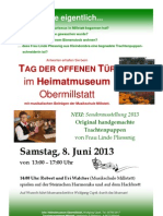 Heimatmuseum Obermillstatt Tag der offenen Tür 8. Juni 2013
