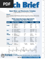 Water and Wastewater Formulas