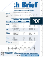 Water and Wastewater Formulas