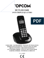 Topcom Butler E600 User Guide