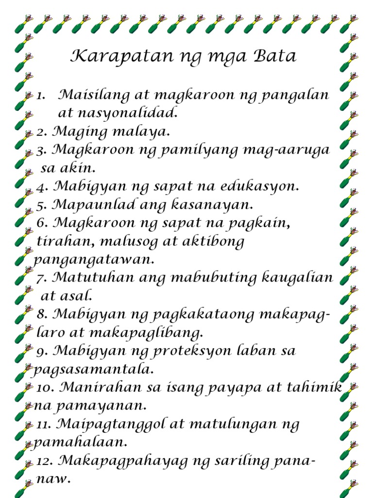 Karapatan NG Mga Bata  PDF