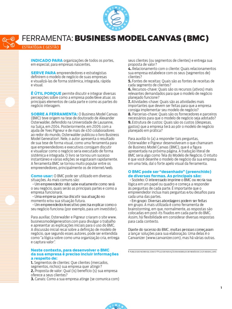 ME Business Model Canvas | PDF | Negócios