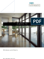 Avantis 70 Aluminium Windows and Doors - Sapa Building System