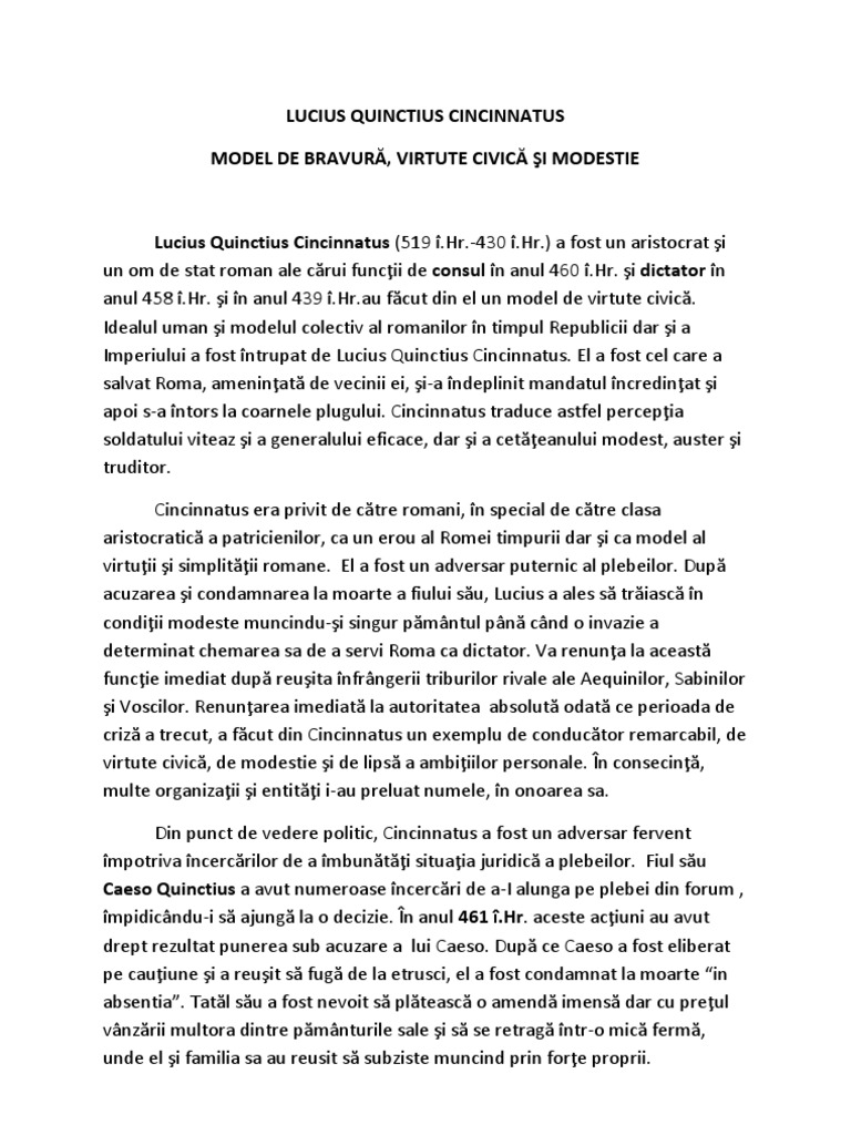 Lucius Quinctius Cincinnatus PDF