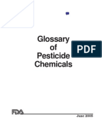 FDA Glossary of Pesticide Chemicals