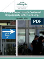 Scale of Control: Israel's Continued Responsibility in The Gaza Strip