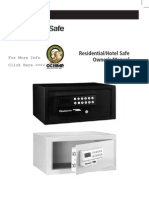 Sentry Safe Electronic Lock/Card Swipe Security Safe, Owner' Manual