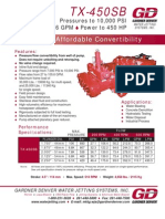 TX-450SB Pressures to 10k PSI Flows to 105 GPM Power to 450HP