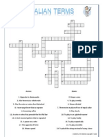 Italian Terms Crossword2