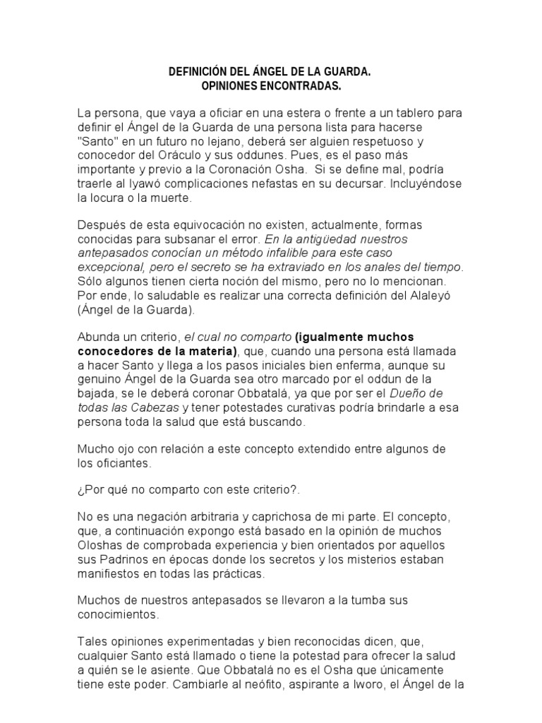 Definición Del Ángel de La Guarda PDF