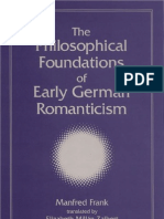 Frank - Philosophical Foundations of Early German Romanticism