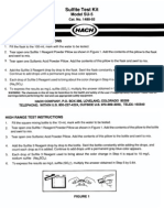 Sulfite Test Kit Manual, Model SU-5, Drop Count Titration Kit 1480-02