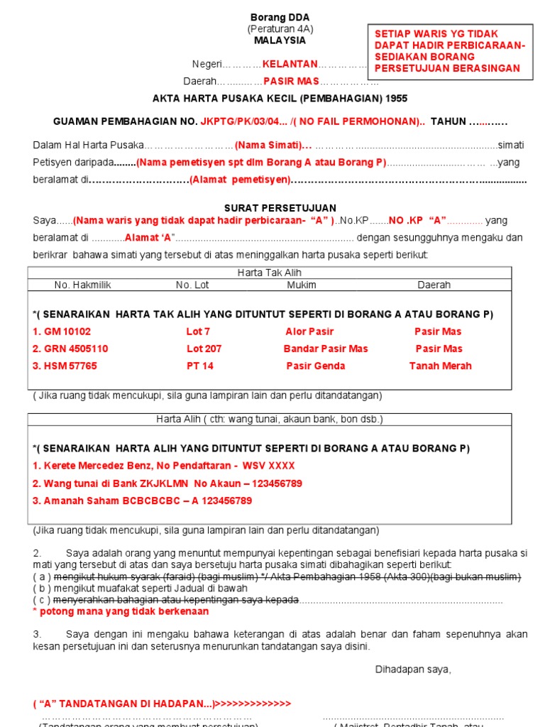 Contoh Panduan Borang Dda Pdf