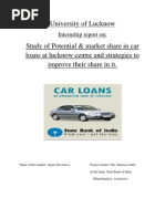 University of Lucknow report on car loan