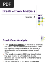 Module-8 Break Even Analysis