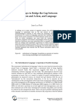 Jean-Luc Petit - Three Ways to Bridge the Gap Between Perception and Action, And Language (Biolinguistics, 2012)