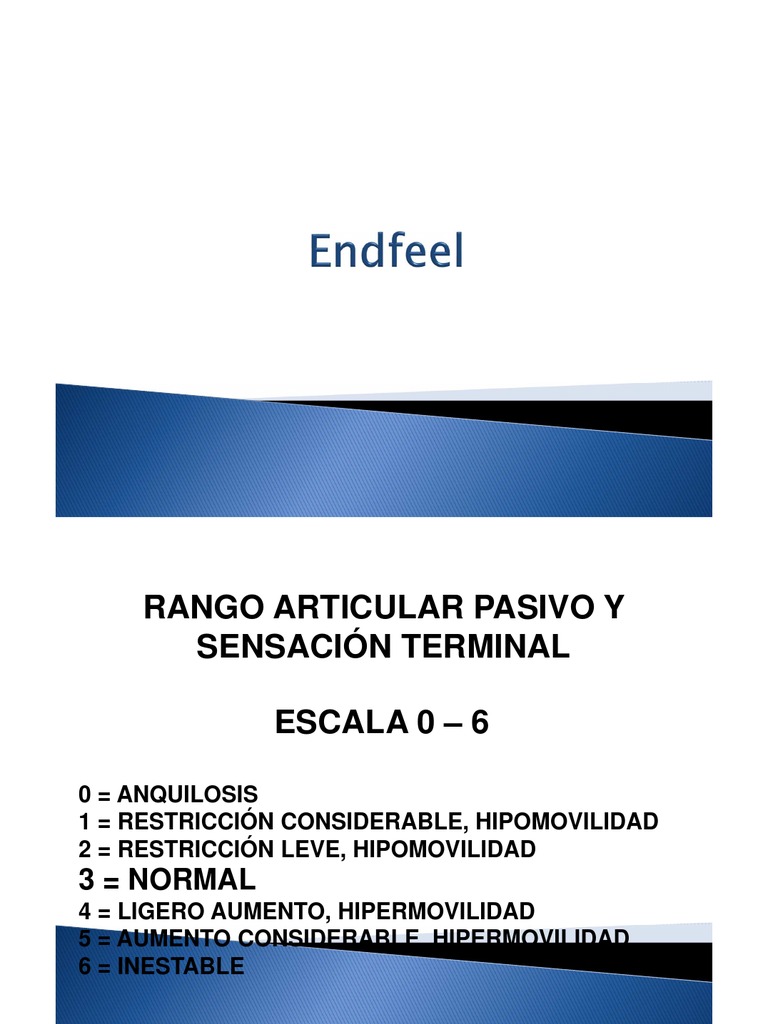 Endfeel PDF | PDF | Codo | Rodilla