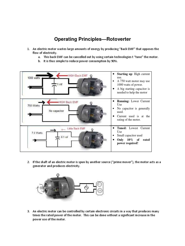 Rotoverter: Principles of Free Energy Generation | PDF | Electric Motor ...
