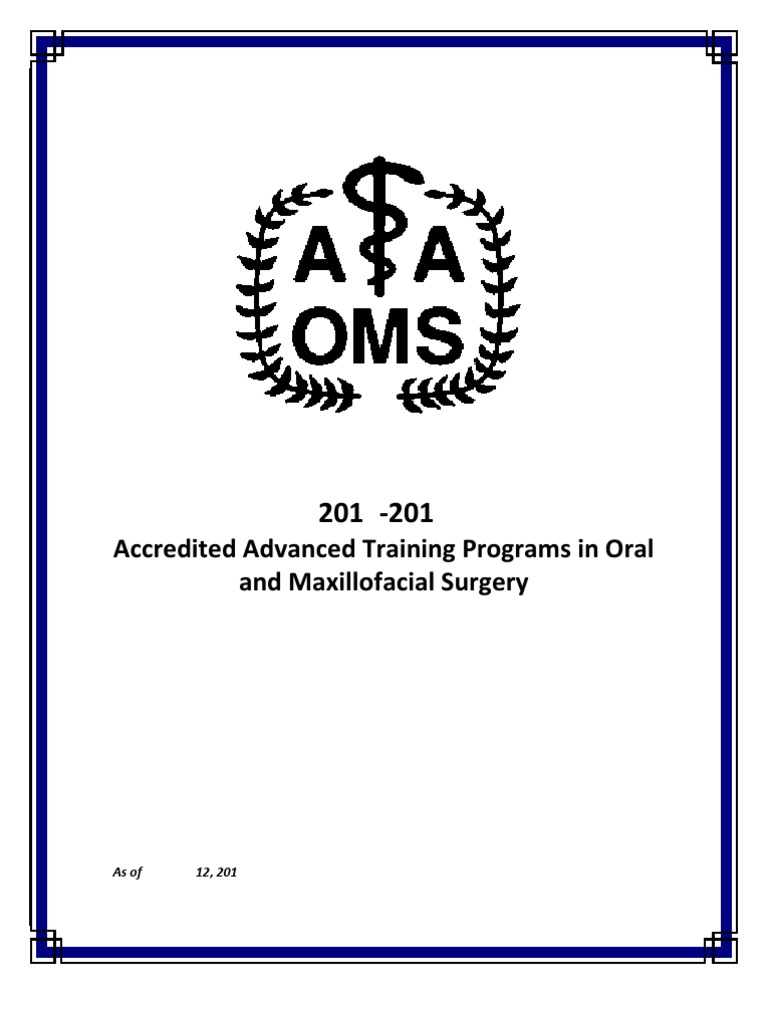 OMS Residency Programs Overview | PDF | Oral And Maxillofacial Surgery ...