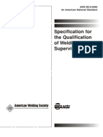 Aws b5.9 Specification For The Qualification of Welding Supervisors