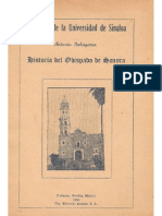 Historia Del Obispado de Sonora