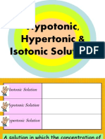 Hypotonic Isotonic&hypertonic Solutions