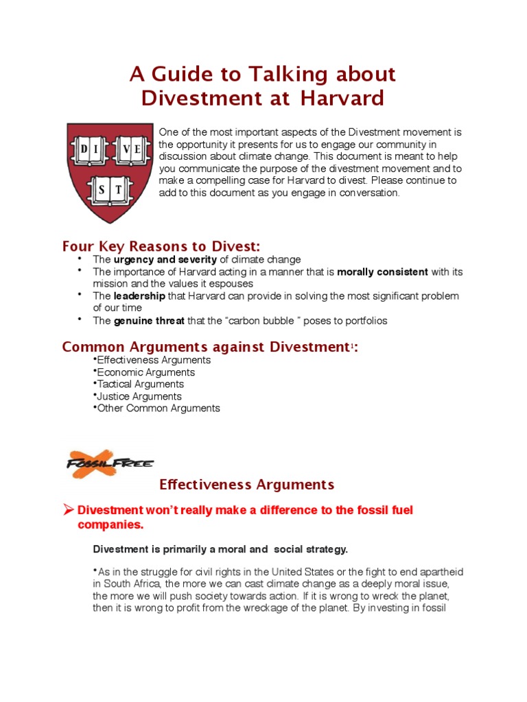 Project Respond To Arguments Against Divestment | PDF | Bp | Fossil Fuels