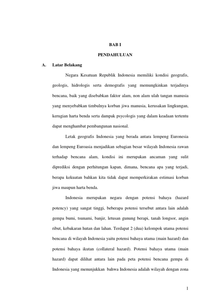 Makalah Sistem Penanggulangan Bencana