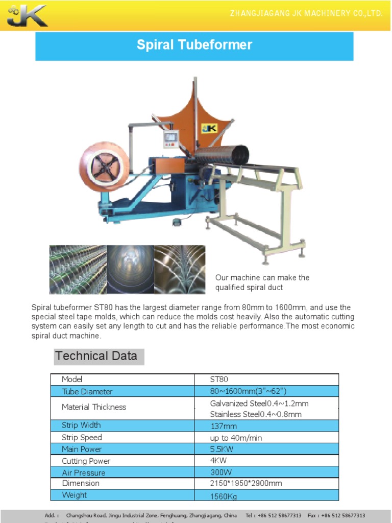 Spiral Duct Machine - ST80 | PDF