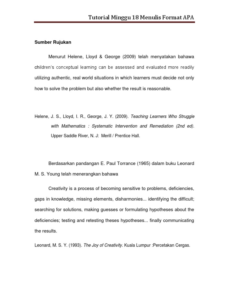 Sumber Rujukan (APA Format) | PDF