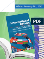 Internation Al Affairs: S Ummary 1, 2013