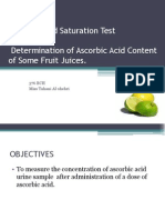 Experiment To Estimate The Content of Ascorbic Acid