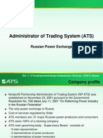 Administrator of Trading System (ATS) : Russian Power Exchange