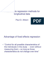 Fixed Effects Regression Methods For Longitudinal Data: Paul D. Allison