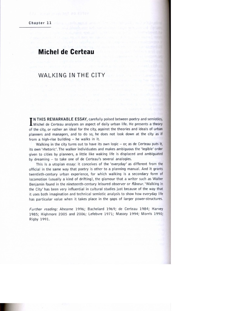 Michel de CERTEAU Walking in The City PDF