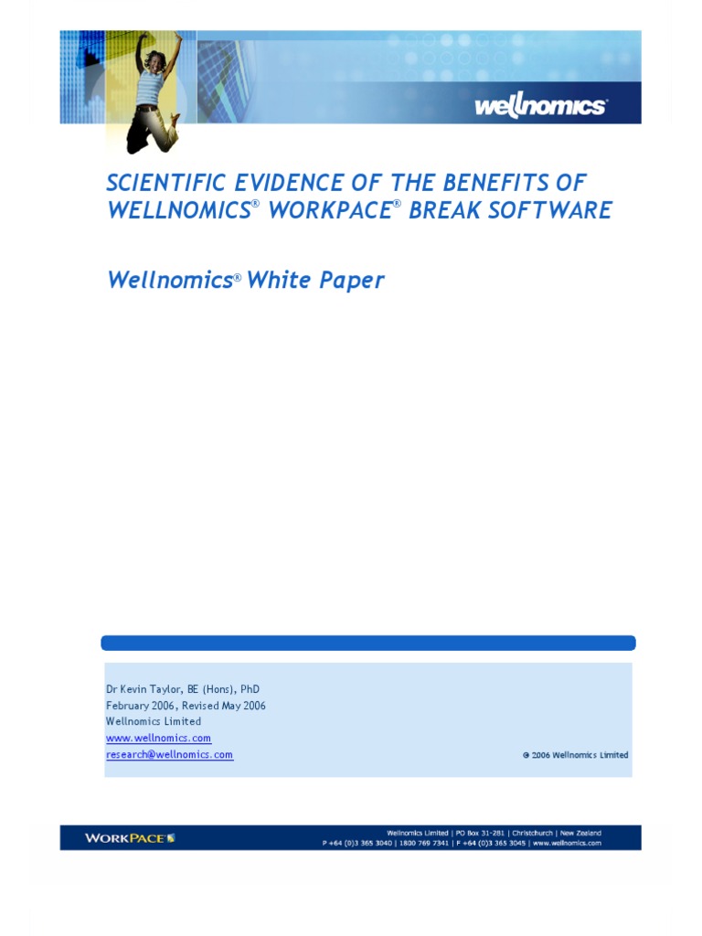 Wellnomics White Paper Scientific Evidence of The Benefits of