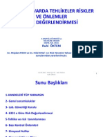 Laboratuvarda Tehlikeler Riskler Ve Önlemler Risk Değerlendirmesi