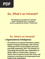 So, What'S An Intranet?: The Following Is Excerpted From "Intranets: Hinrichs, Published by Sunsoft / Prentice Hall