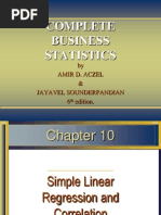 Complete Business Statistics: by Amir D. Aczel & Jayavel Sounderpandian 6 Edition