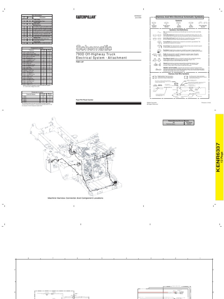 793D Off-Highway Truck Electrical System - Attachment: Machine Harness ...
