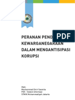 Download Peranan Pendidikan Kewarganegaraan Dalam Mengantisipasi Korupsi by Mochammad Emir SN146323363 doc pdf