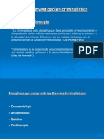 Investigación criminalística: disciplinas y métodos