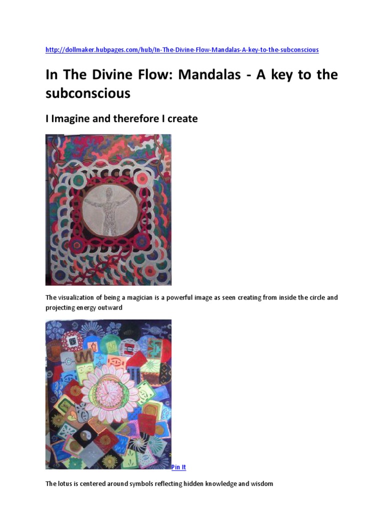 In The Divine Flow Mandalas A Key To The Subconscious PDF