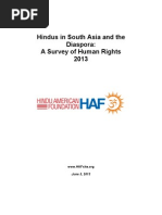 Hindus in South Asia and The Diaspora: A Survey of Human Rights, 2012