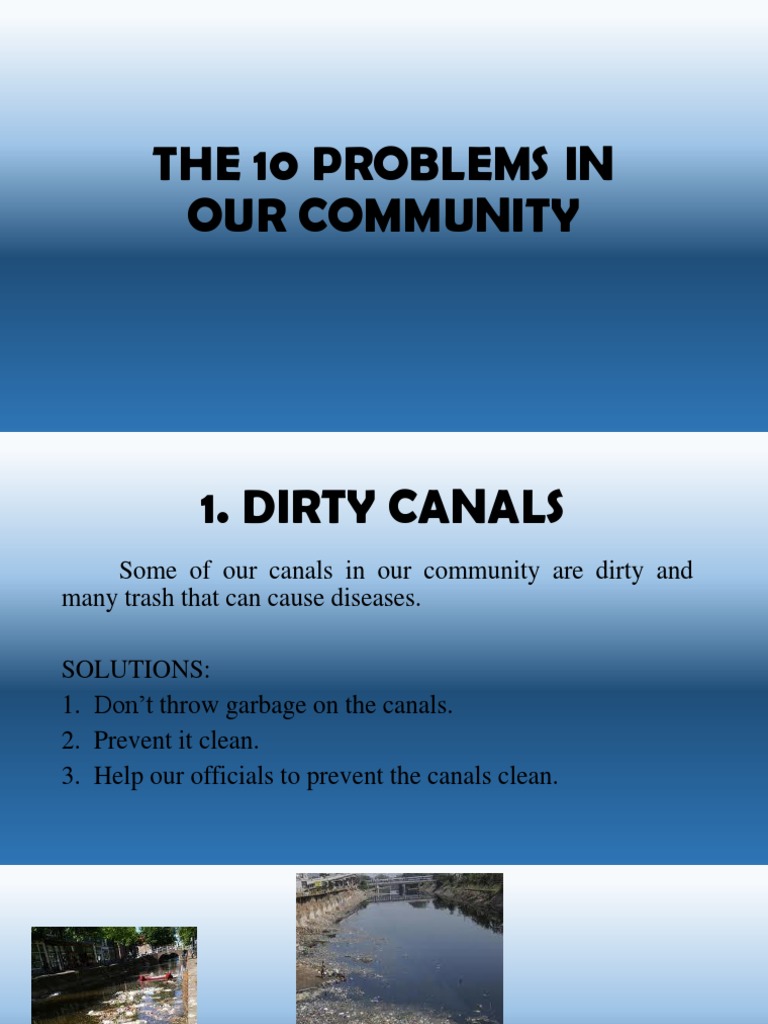 The 10 Problems in Our Community | PDF | Recycling | Waste