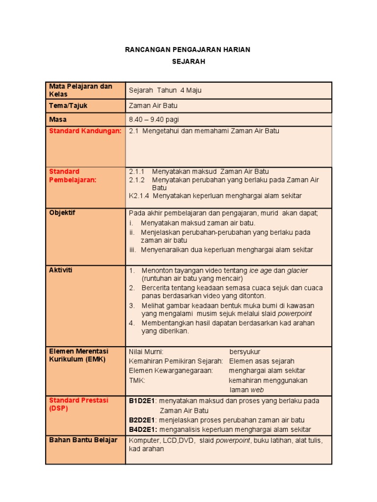 Rph Sejarah Tahun 4 Pdf