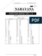 Narayana Grand Test - 8